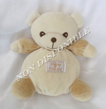 Doudou ours beige écru jaune Tonton NOUKIE'S