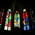 Nevers, cathédrale, choeur gothique, vitraux, détails 1(58)