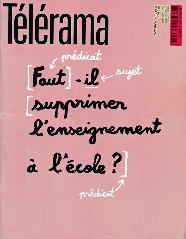Télérama Faut-il supprimer l'école 2 réduit