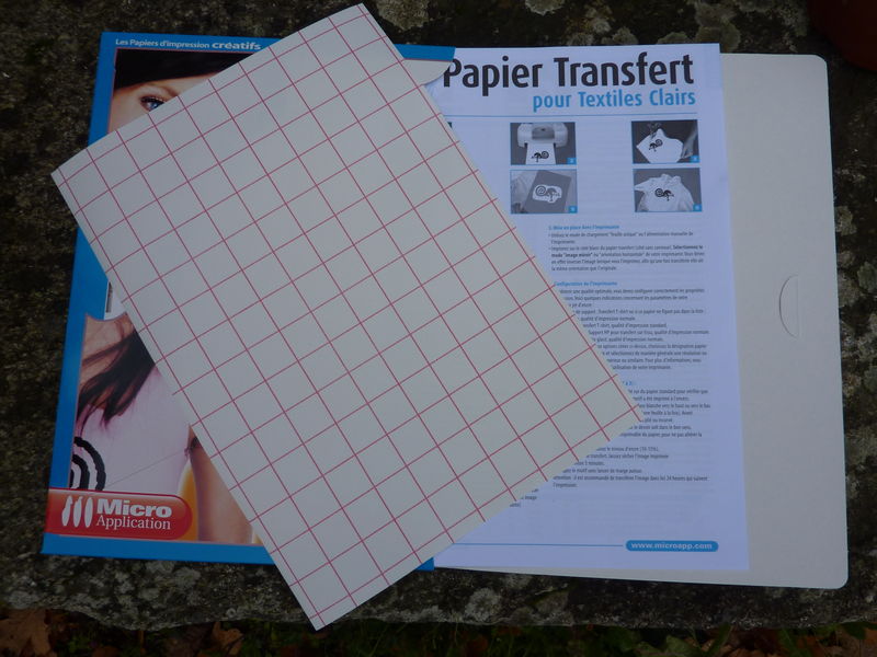 Papier transfert pour textile - Micro Application