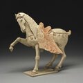 A large painted pottery figure of a prancing horse, Tang dynasty1