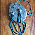 Un chouette collier d'un ancien chouette kit,un peu modifié avec deux perles argentées....