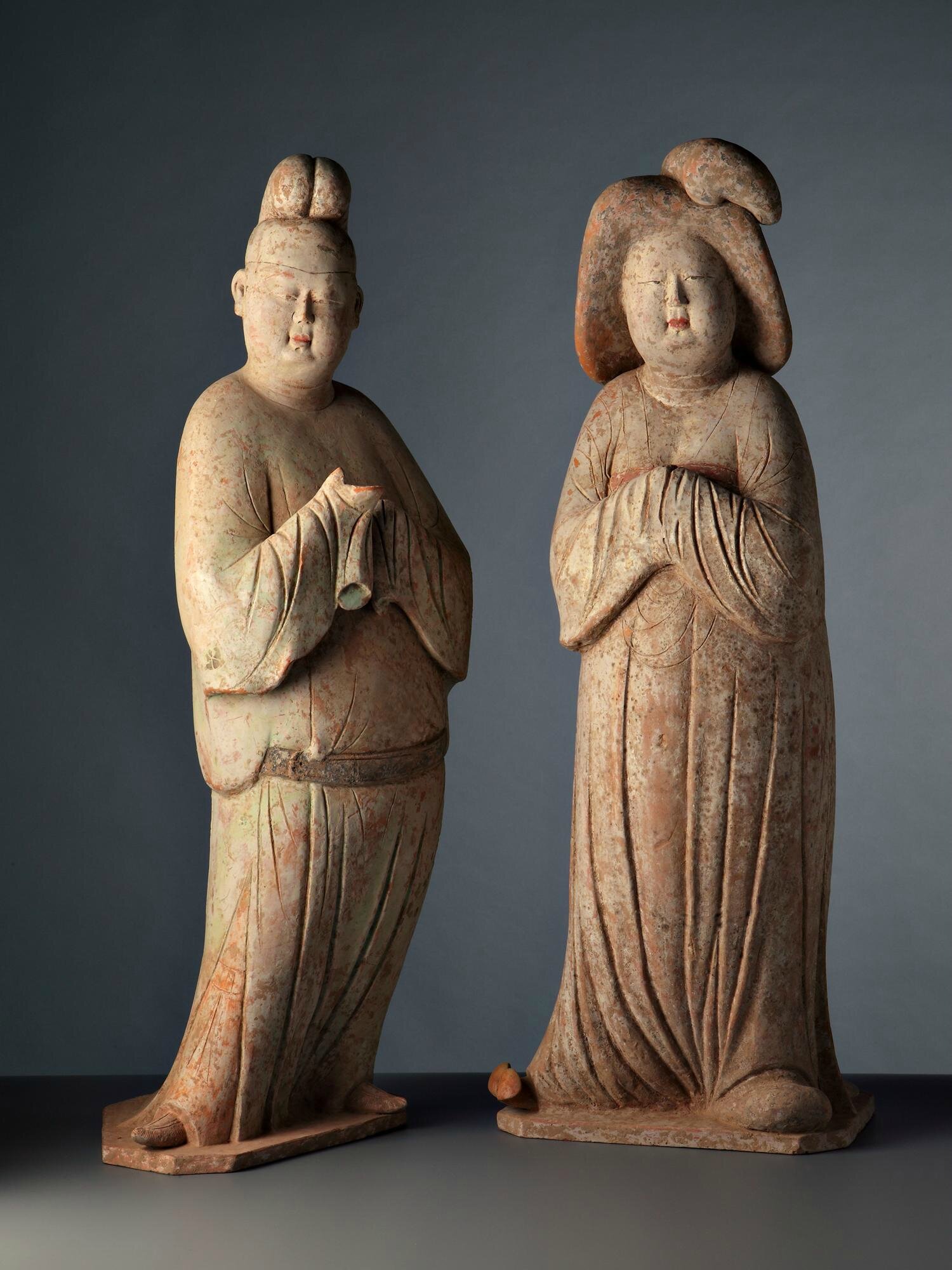 Court Lady and Man, China, Tang dynasty, 8th century