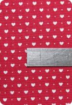 tissu rouge coeur