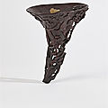 Coupe libatoire en corne de rhinocéros sculptée en haut relief de neuf qilong mouvementés et de motifs archaïsants, , Chine, XVIIIe siècle