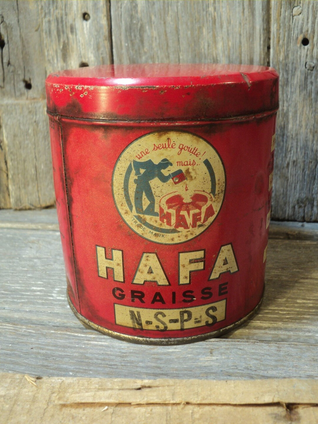 Ancienne Boite de Graisse HAFA Collection Garage Bidon Automobile - Virtual  Broc - Objets de Collection & de Décoration