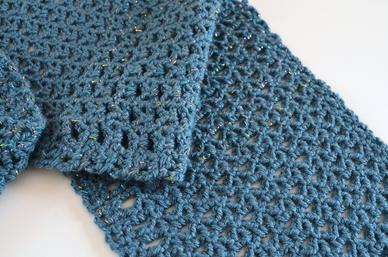 Echarpe fleurs bleues-crochet-La chouette bricole (20)