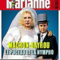 Le mariage macron-bayrou en une de marianne