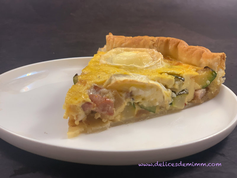 Quiche aux courgettes, aux lardons et au chèvre 3