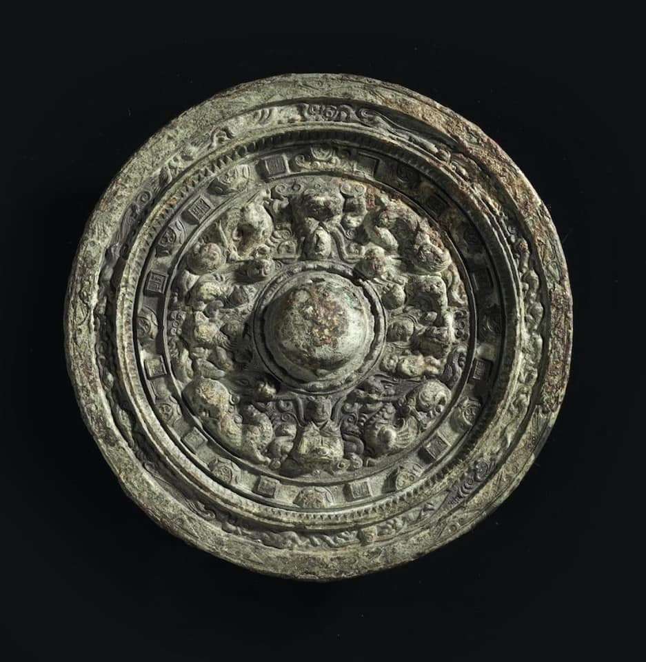 Miroir circulaire, Chine, Dynastie des Han orientaux, ca 2°-3° siècles
