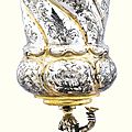 A large german parcel-gilt silver cup and cover, gödert bodtstede, hamburg, 1664-1670