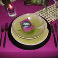 Table violette verte