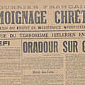 Oradour, témoignage chrétien 1944