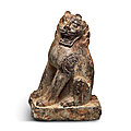 A large limestone figure of a lion, five dynasties (907-960)