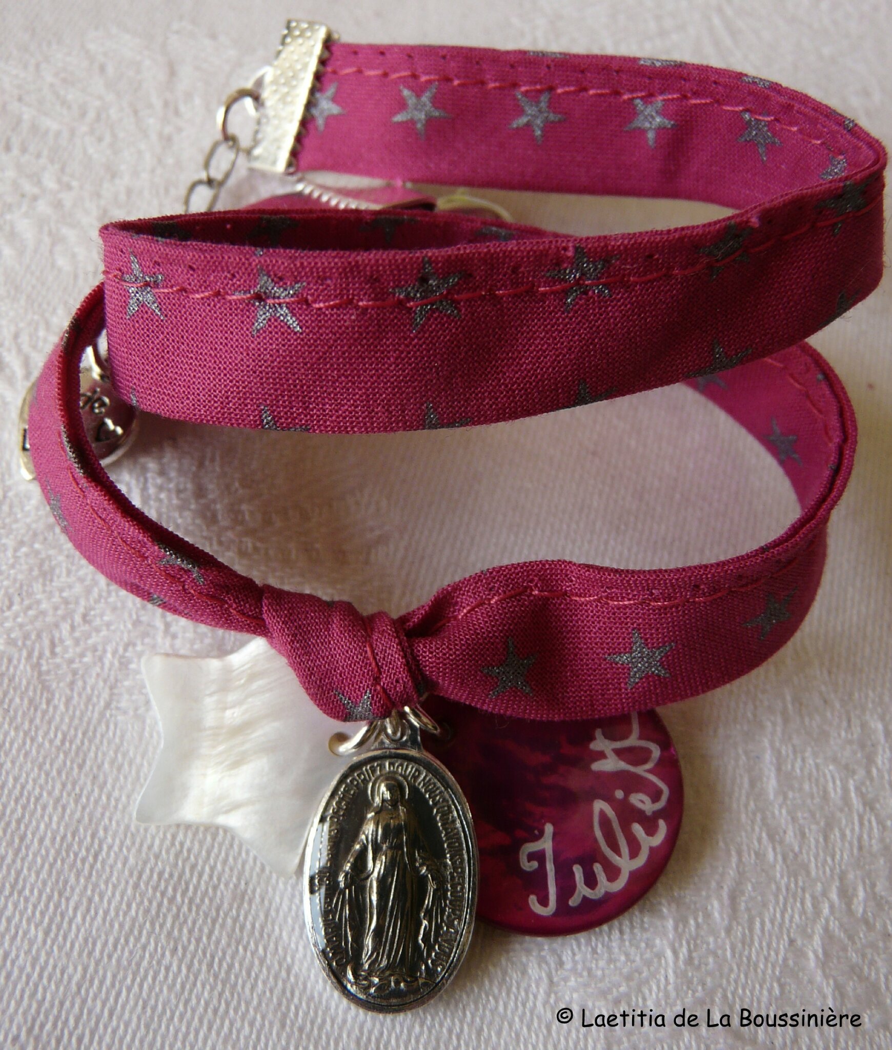 Bracelet Couronnée d'Etoiles (et médaille gravée)