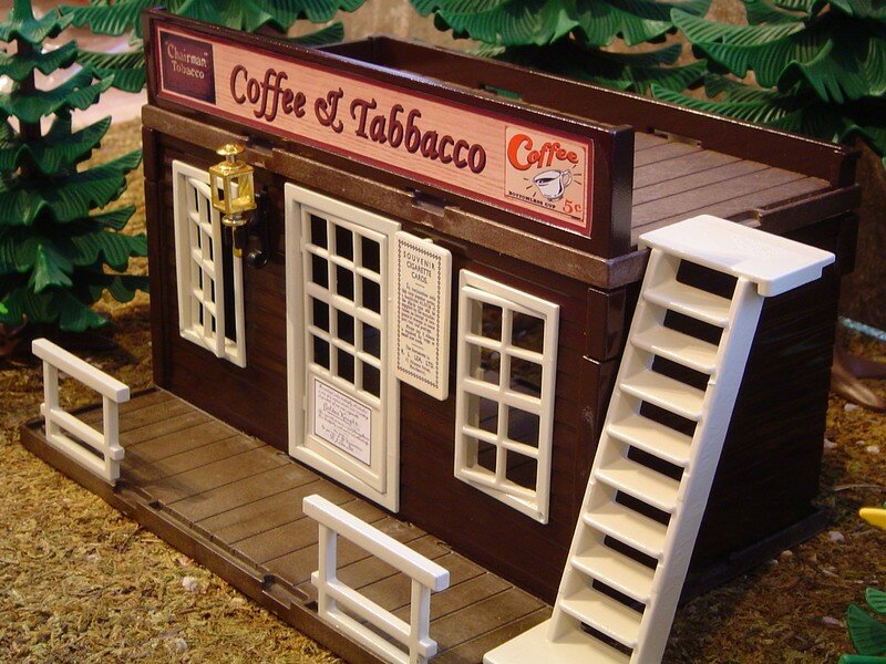 La Boutique A Cafe Et Tabac Tabacco Coffe Shop Playmobil Tuning Western En Construction