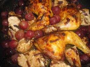 Recette Poulet au raisin frais - La cuisine familiale : Un plat