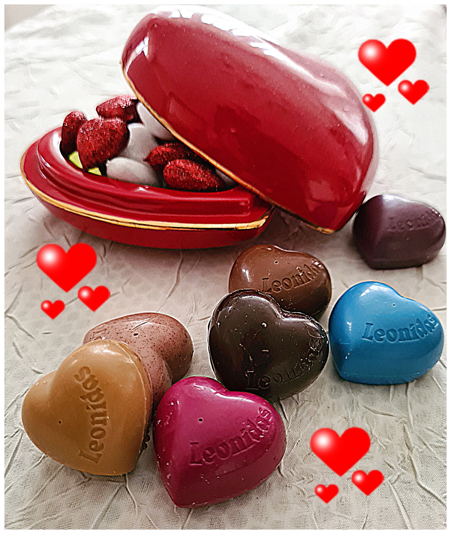 Coeur leonidas chocolat forme coeur