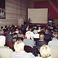 Pendant la conférence d'André Kaspi sur la Shoah