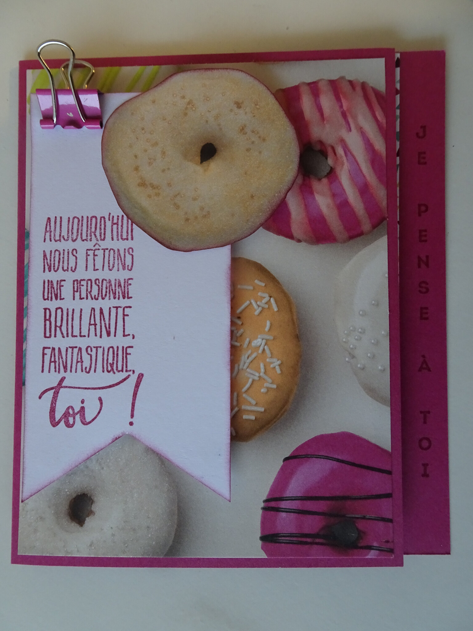 Carte d'anniversaire Donuts Captain Flo Cartes et Scrap