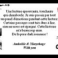 Avis : maryrhage & amheliie - with you
