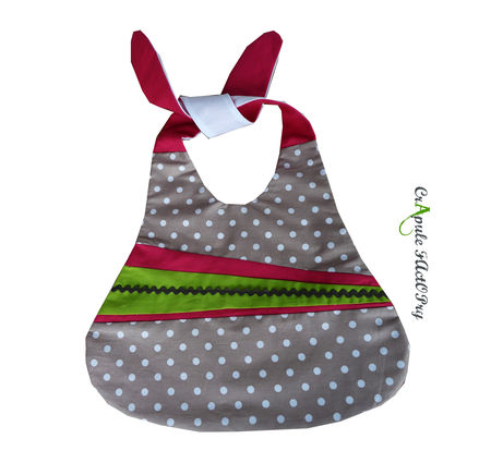 bavoir_Bavette_retro_gris___pois_et_sa_touche_rose_et_vert_psitache