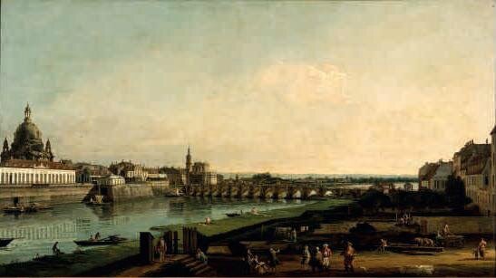 Bernardo Bellotto, Dresden from the Right Bank of the River Elbe above the Augustus Bridge, 1747