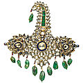A jewelled and enamelled sarpech, india, 19th century with later elements