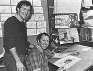 John Lasseter et Glen Keane aux WDAS en 1982