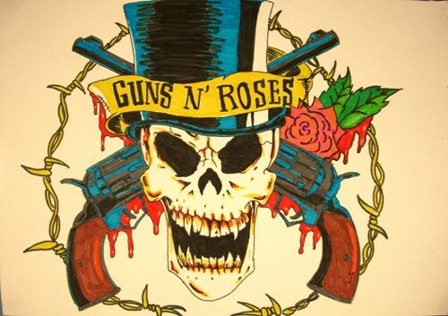 guns n roses photo de dessins bandicoot