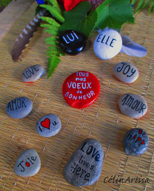 galets messages d'amour