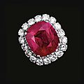 Attractive ruby and diamond ring, bulgari
