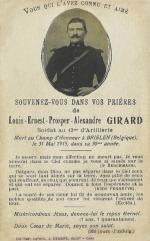 Louis-Ernest-Prosper-Alexandre Girard 43e RAC, 43e batterie de 90