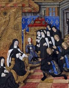 Claude de France dans un scène de dédicace, BnF