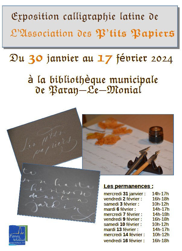 Vacances de février : Atelier enfant/adulte Calligraphie