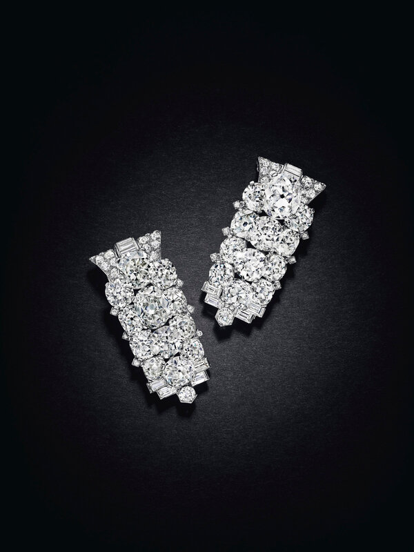 Rothschild_Art Deco Diamond Clips, Cartier-art_001