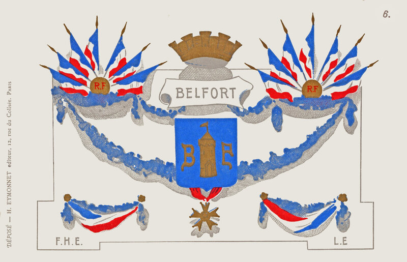 Belfort CPA Bleu Blan Rouge 1903-06 R