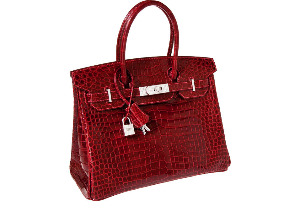 World auction handbag record for a red crocodile Hermes Diamond Birkin  handbag - Alain.R.Truong