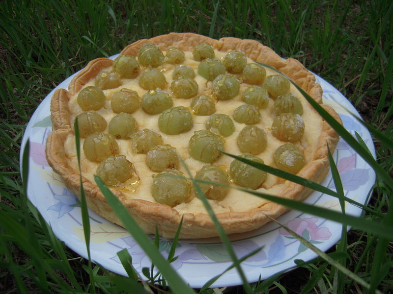 Tarte Cremeuse Aux Raisins Blancs Caramelises Ma Pause Cuisine