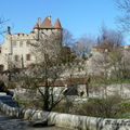 château de Murol (ou de la Tour fondue) et pont de la Monne à Saint Amant Tallende