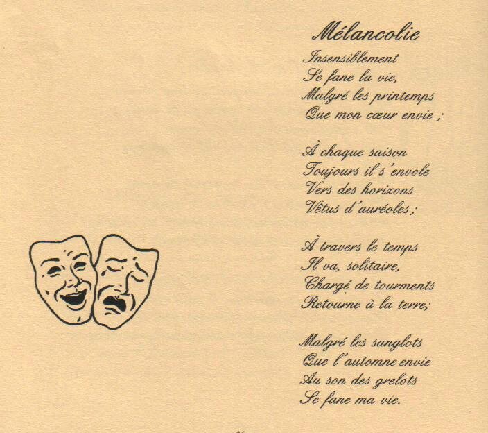100 poèmes 58 mélancolie