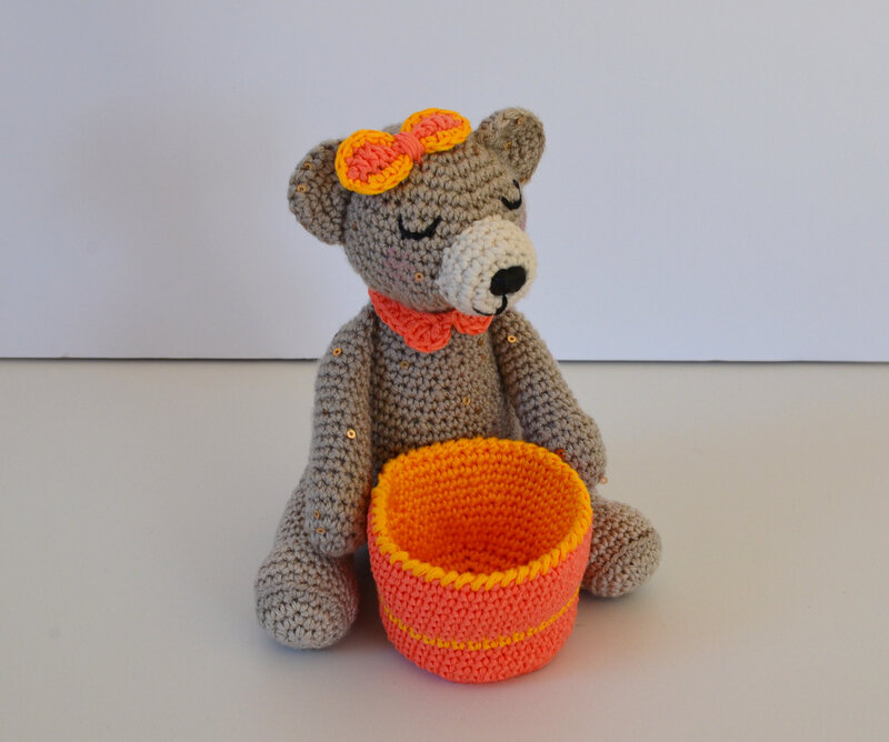 Pimprenelle- ours- crochet- laine