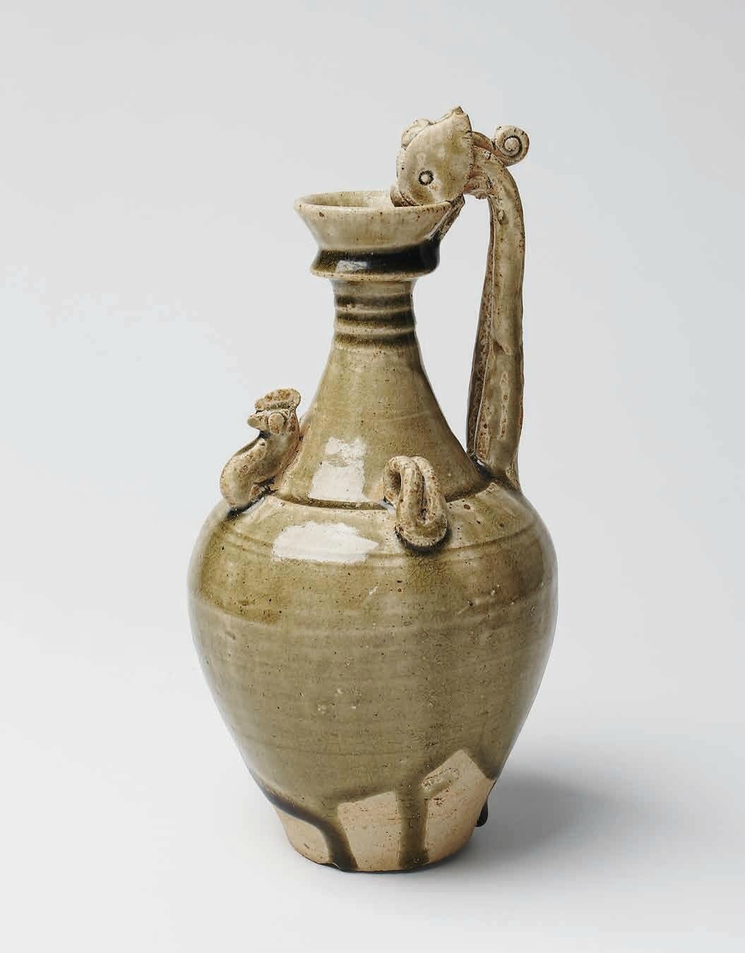 Green Glazed Amphora, Late Sui – Early Tang Dynasty, 6th – 7th c