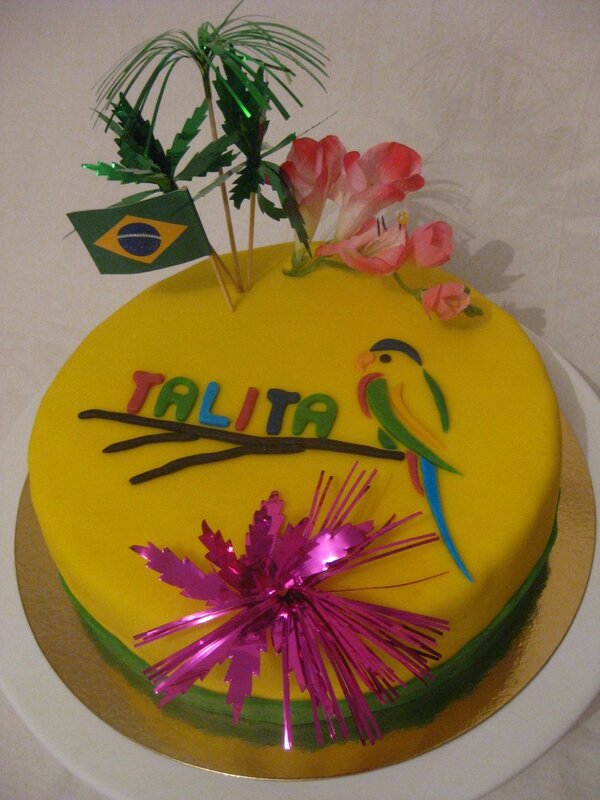 Gâteau thème Brésil !! - Les Hobbies d'Aurélie
