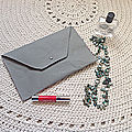 Pochette enveloppe en tissu et kraft lavable !