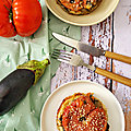 Tatin d'aubergines , tomates et reblochon