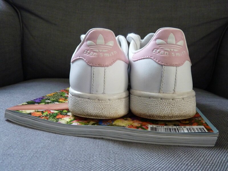 stan smith blanche et rose pale