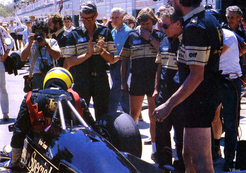 1985-Adelaide-Senna team Lotus-pole