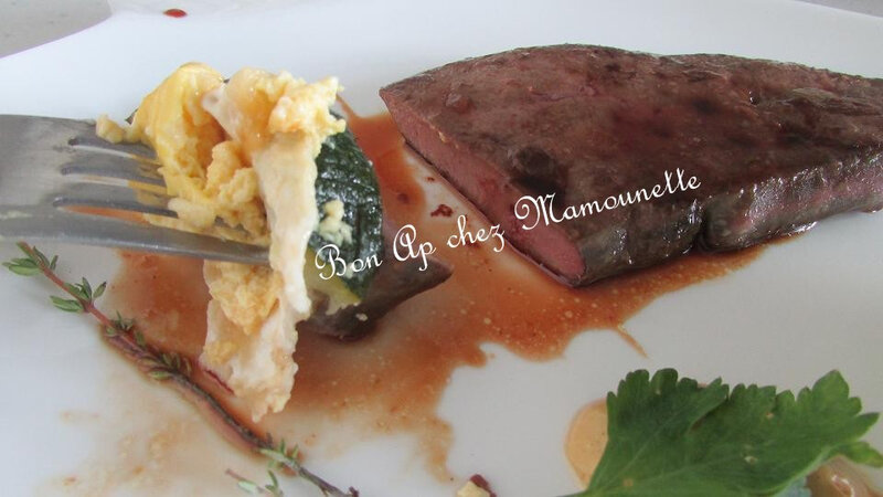 Foie de veau miellé et courgettes au brillat savarin 020-