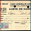 Casinos : tarif du 3 août 1926